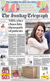 The Sunday Telegraph () Newspaper Front Page for 14 May 2017