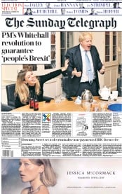 The Sunday Telegraph () Newspaper Front Page for 15 December 2019
