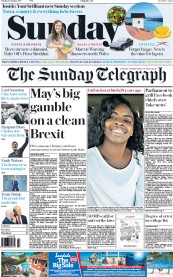 The Sunday Telegraph () Newspaper Front Page for 15 January 2017