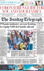 The Sunday Telegraph () Newspaper Front Page for 15 March 2020