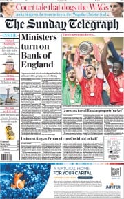 The Sunday Telegraph () Newspaper Front Page for 15 May 2022