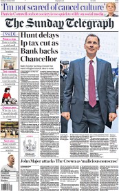 The Sunday Telegraph () Newspaper Front Page for 16 October 2022