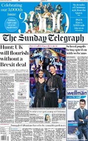 The Sunday Telegraph () Newspaper Front Page for 16 December 2018