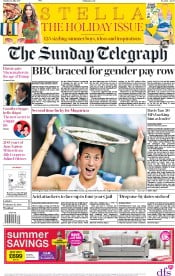 The Sunday Telegraph () Newspaper Front Page for 16 July 2017
