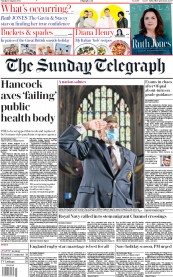 The Sunday Telegraph () Newspaper Front Page for 16 August 2020