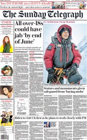 The Sunday Telegraph () Newspaper Front Page for 17 January 2021
