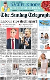 The Sunday Telegraph () Newspaper Front Page for 17 May 2015
