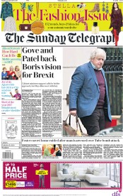 The Sunday Telegraph () Newspaper Front Page for 17 September 2017