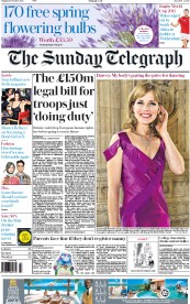 The Sunday Telegraph () Newspaper Front Page for 18 October 2015