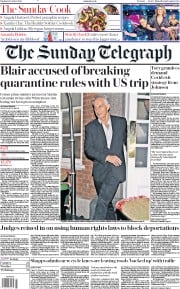 The Sunday Telegraph () Newspaper Front Page for 18 October 2020