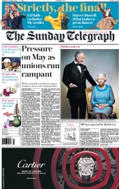 The Sunday Telegraph () Newspaper Front Page for 18 December 2016