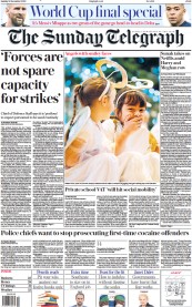 The Sunday Telegraph () Newspaper Front Page for 18 December 2022