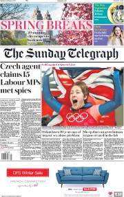 The Sunday Telegraph () Newspaper Front Page for 18 February 2018