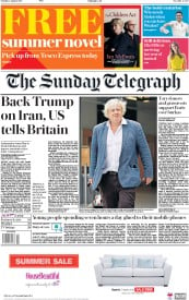 The Sunday Telegraph () Newspaper Front Page for 19 August 2018