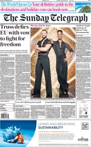 The Sunday Telegraph () Newspaper Front Page for 19 September 2021