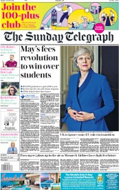 The Sunday Telegraph () Newspaper Front Page for 1 October 2017