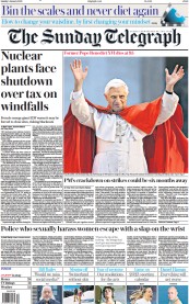 The Sunday Telegraph () Newspaper Front Page for 1 January 2023