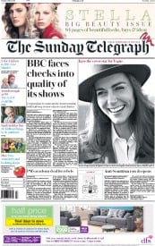 The Sunday Telegraph () Newspaper Front Page for 1 May 2016