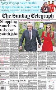 The Sunday Telegraph () Newspaper Front Page for 1 August 2021