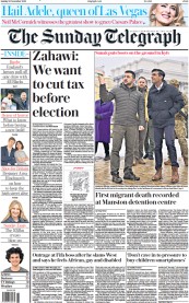 The Sunday Telegraph () Newspaper Front Page for 20 November 2022