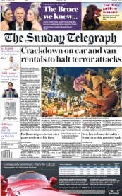 The Sunday Telegraph () Newspaper Front Page for 20 August 2017