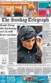 The Sunday Telegraph () Newspaper Front Page for 21 October 2018