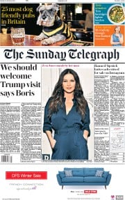 The Sunday Telegraph () Newspaper Front Page for 21 January 2018