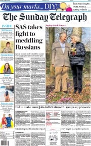 The Sunday Telegraph () Newspaper Front Page for 21 March 2021