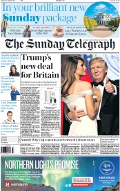 The Sunday Telegraph () Newspaper Front Page for 22 January 2017