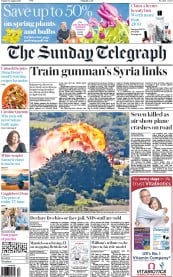 The Sunday Telegraph () Newspaper Front Page for 23 August 2015