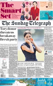 The Sunday Telegraph () Newspaper Front Page for 23 September 2018