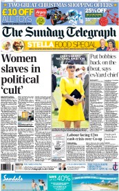 The Sunday Telegraph () Newspaper Front Page for 24 November 2013