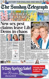 The Sunday Telegraph () Newspaper Front Page for 24 February 2013