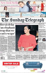 The Sunday Telegraph () Newspaper Front Page for 24 February 2019