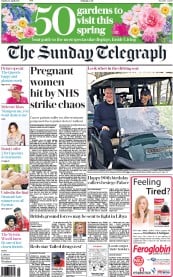The Sunday Telegraph () Newspaper Front Page for 24 April 2016