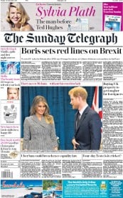 The Sunday Telegraph () Newspaper Front Page for 24 September 2017