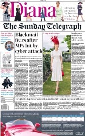 The Sunday Telegraph () Newspaper Front Page for 25 June 2017