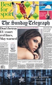 The Sunday Telegraph () Newspaper Front Page for 26 November 2017