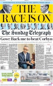The Sunday Telegraph () Newspaper Front Page for 26 May 2019