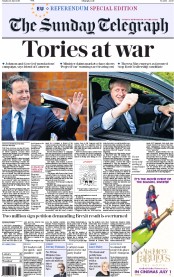 The Sunday Telegraph () Newspaper Front Page for 26 June 2016