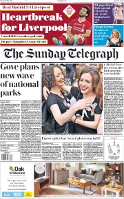The Sunday Telegraph () Newspaper Front Page for 27 May 2018