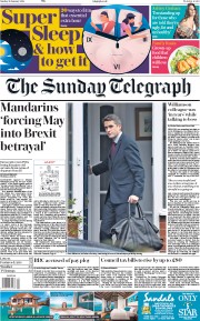 The Sunday Telegraph () Newspaper Front Page for 28 January 2018