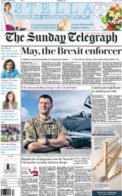 The Sunday Telegraph () Newspaper Front Page for 28 August 2016