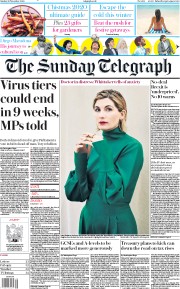 The Sunday Telegraph () Newspaper Front Page for 29 November 2020