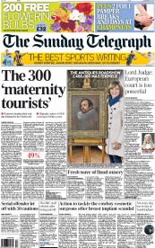 The Sunday Telegraph () Newspaper Front Page for 29 December 2013