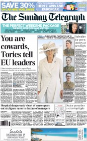 The Sunday Telegraph () Newspaper Front Page for 29 June 2014