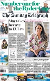 The Sunday Telegraph () Newspaper Front Page for 2 October 2016