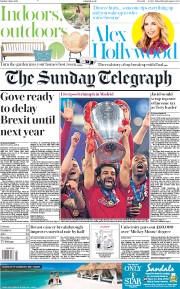 The Sunday Telegraph () Newspaper Front Page for 2 June 2019