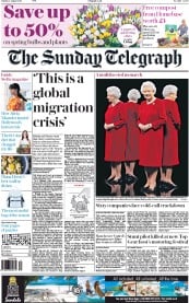 The Sunday Telegraph () Newspaper Front Page for 2 August 2015