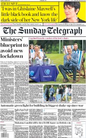 The Sunday Telegraph () Newspaper Front Page for 2 August 2020